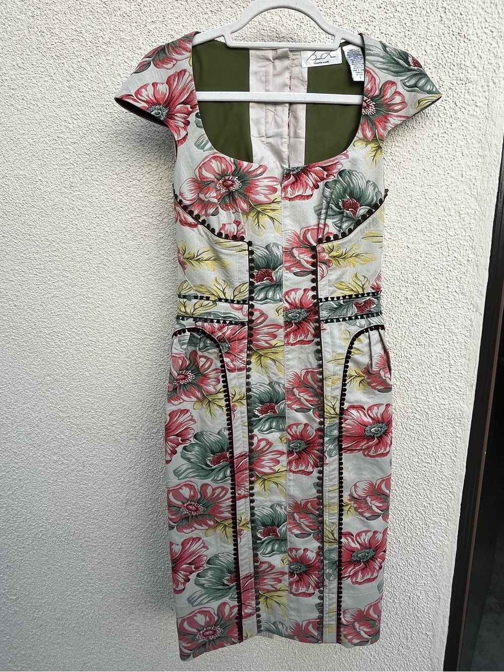 Byron Lars Anthropologie Floral Sheath Dress New without Tags